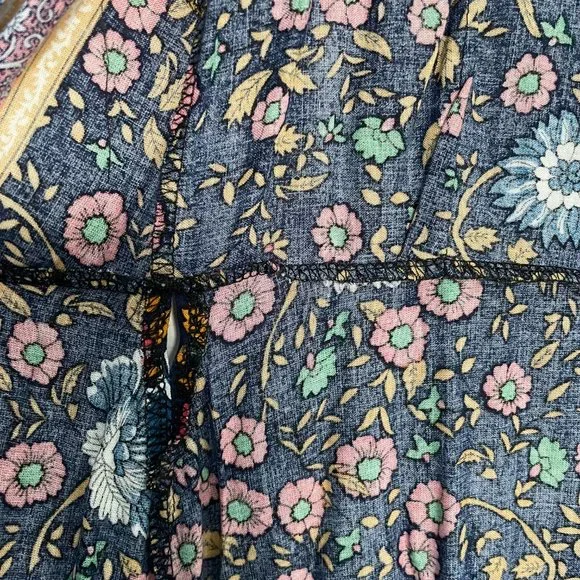 NWT Floral Multicolored R. Vivimos Wrap Midi Dress Size XS - Picture 8 of 9